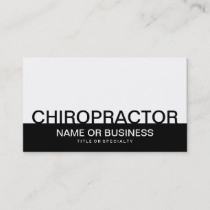 bold CHIROPRACTOR Business Card
