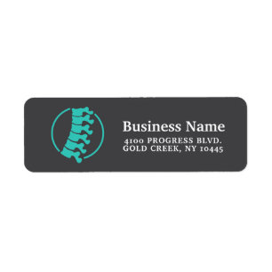 Bold Chiropractor Packaging Label Return Address Label