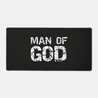Bold Christian Quote for Men Faith Saying Gift Man Desk Mat