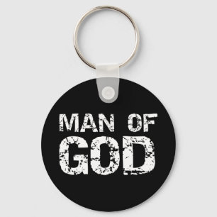 Bold Christian Quote for Men Faith Saying Gift Man Key Ring