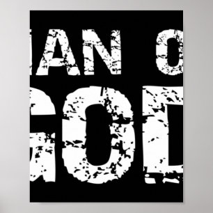 Bold Christian Quote for Men Faith Saying Gift Man Poster