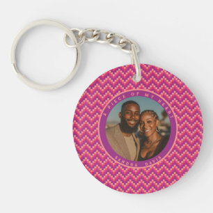 Bold Christmas Gifts Stripe Pattern Key Ring