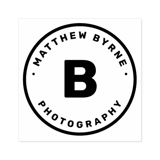Bold Circle Monogram Company  Rubber Stamp (Imprint)