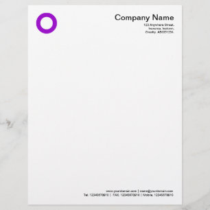Bold Circle - Purple Letterhead