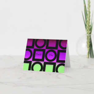 Bold Circles and Squares Thank You Card