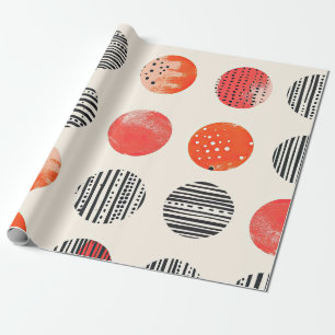 Bold Citrus Slice Stripes (11) Wrapping Paper