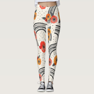 Bold Citrus Slice Stripes (2) Leggings