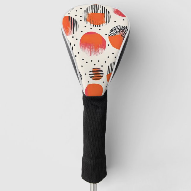 Bold Citrus Slice Stripes (4) Golf Head Cover (Front)