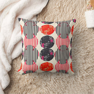 Bold Citrus Slice Stripes (7) Cushion