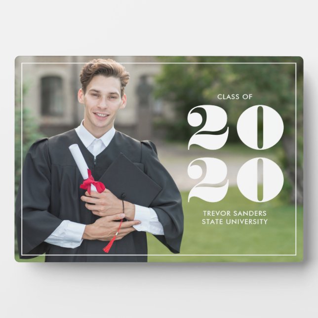 Bold "Class of 2023" Personalised Graduation Plaque (Front)