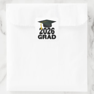 Bold Class of 2026 Graduation Square Sticker