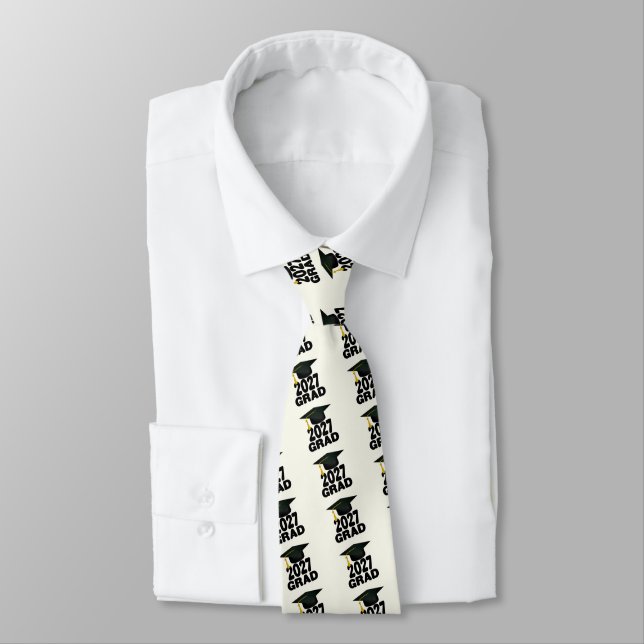 Bold Class of 2027 Graduation Tie (Tied)