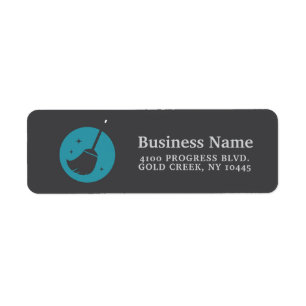 Bold Cleaning Service Packaging Label Return Address Label