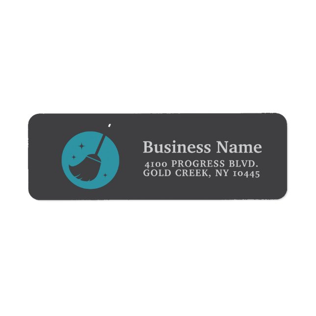 Bold Cleaning Service Packaging Label  Return Address Label (Front)