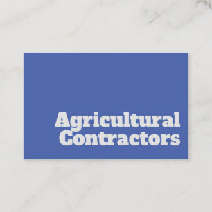 Bold & Clear Agricultural Contractors Design Business Card