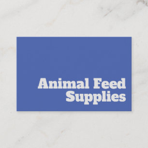 Bold & Clear Animal Feed Supplies Design Business Card