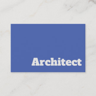 Bold & Clear Architect Design Business Card