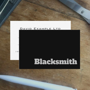 Bold & Clear Blacksmith Design Business Card