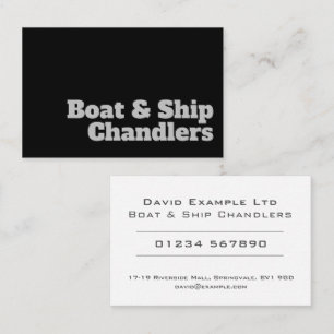 Bold & Clear Boat & Ship Chandlers Design Business Card