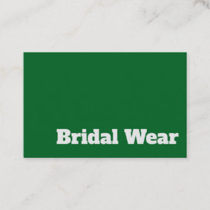 Bold & Clear Brides and Bridal Wear Design Business Card