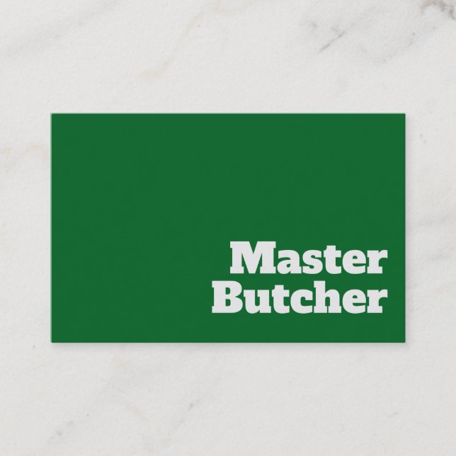 Bold & Clear Butcher Design Business Card (Front)