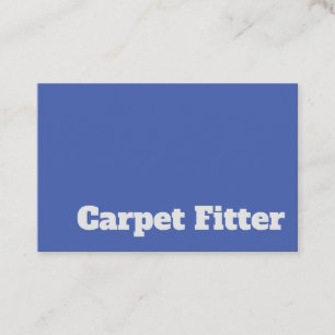 Bold & Clear Carpet Fitter Design Business Card