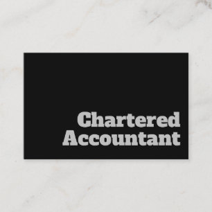 Bold & Clear Chartered Accountant Design Business Card
