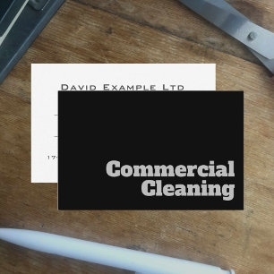 Bold & Clear Commercial Cleaning Design Business Card
