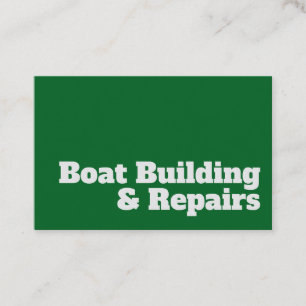 Bold & Clear Design - Boat Building & Repairs Business Card