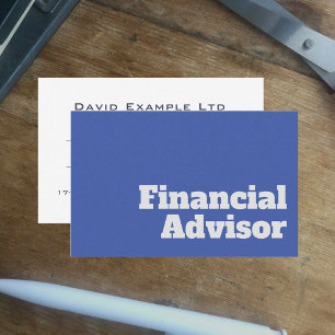 Bold & Clear Design - Financial Advisor Business Card