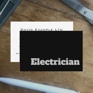 Bold & Clear Electrician Design Business Card