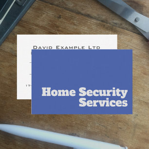 Bold & Clear Home Security Services Design Business Card