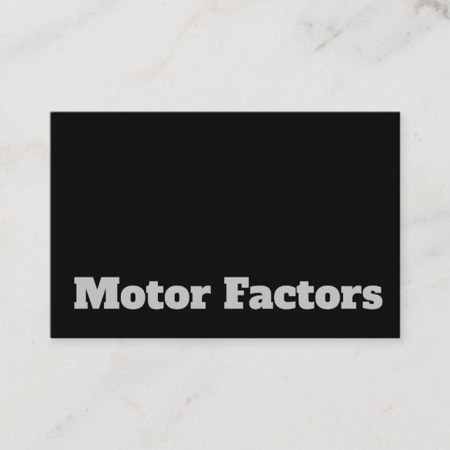Bold & Clear Motor Factors Design Business Card (Front)