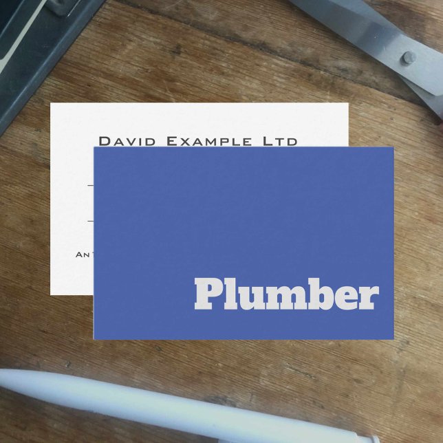Bold & Clear Plumber & Plumbing Design Business Card (Creator Uploaded)