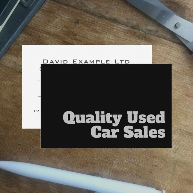 Bold & Clear Quality Used Car Sales Design Business Card (Creator Uploaded)