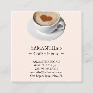 Bold Coffee Shop Business Card 