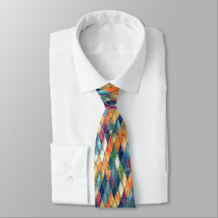 Bold Color Stained Glass Tie