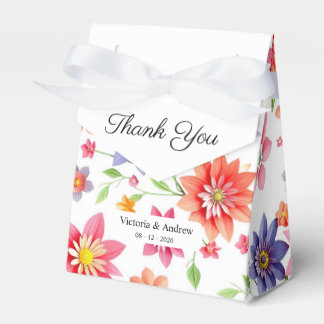 Bold Colorful Floral Favour Box