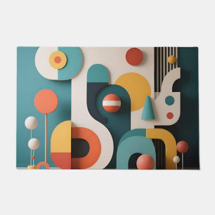Bold Colorful Geometric Abstract Doormat