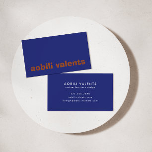 Bold Colorful Playful Typography Modern Blue  Business Card