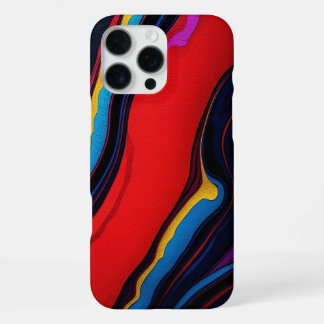 Bold Colors" Abstract Vibrant Lines iPhone 16 Pro Max Case