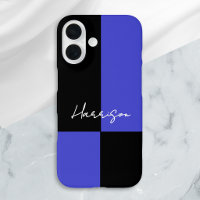 Bold Colour Block Blue and Black Personalised