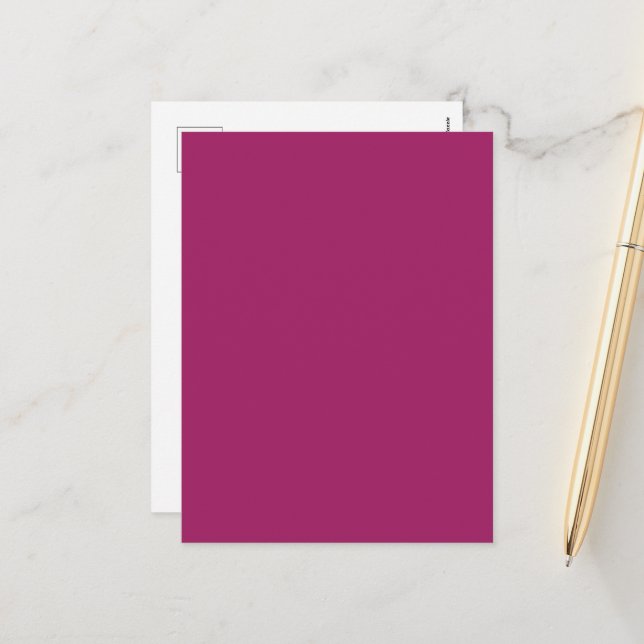 Bold Colour Block Wedding Invite – Magenta (Front/Back In Situ)