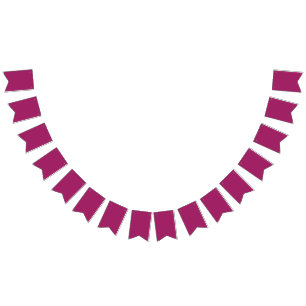 Bold Colour Block Wedding Invite Magenta Bunting