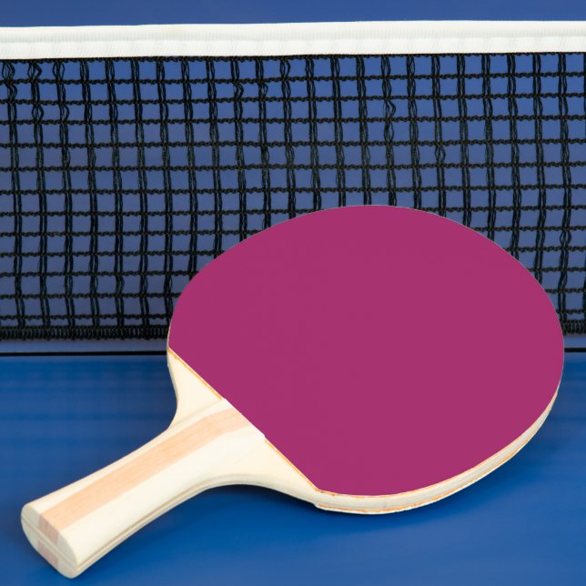 Bold Colour Block Wedding Invite – Magenta Ping Pong Paddle (Insitu)