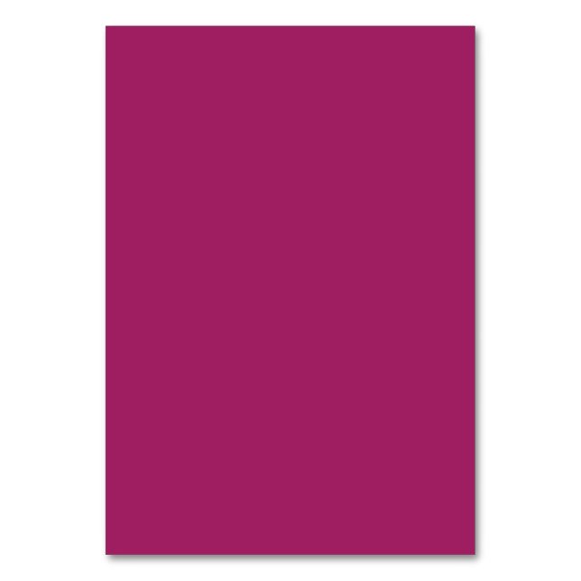 Bold Colour Block Wedding Invite – Magenta Table Number (Back)