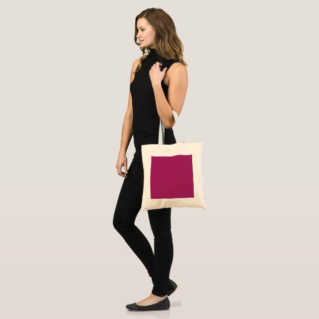 Bold Colour Block Wedding Invite – Magenta Tote Bag (Front (Model))