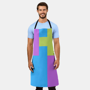 Bold Colour Blocks Green Blue Pink 7 Apron