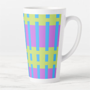 Bold Colour Blocks Green Blue Pink 7 Latte Mug