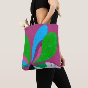 Bold Colour Bloom – Modern Graphic Floral Design Tote Bag